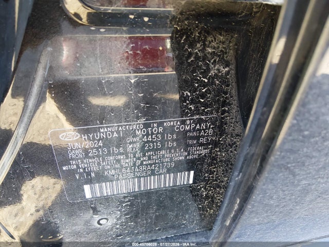 Продаж на аукціоні авто 2024 Hyundai Sonata Sel, vin: KMHL64JA3RA421739, номер лоту: 45706028