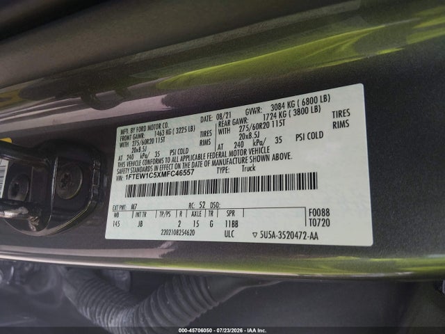 Ford F-150 Xl 2021 1FTEW1C5XMFC46557 Image 9