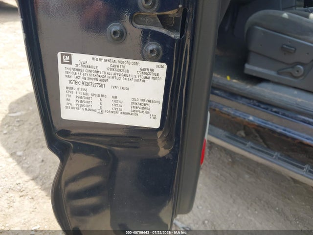 Продаж на аукціоні авто 2006 Gmc Sierra 1500 Sle2, vin: 1GTEK19T26Z277501, номер лоту: 45706443