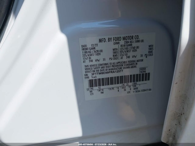 Ford Maverick Xl 2023 3FTTW8E99PRA12577 Image 9