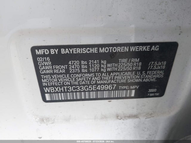 BMW X1 Xdrive28i 2016 WBXHT3C33G5E49967 Image 9