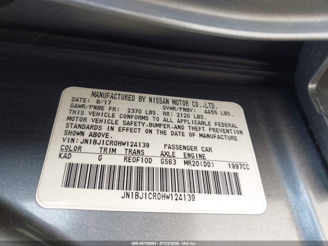 JN1BJ1CR0HW124139 Nissan Rogue Sport Sv