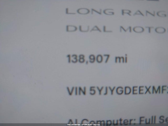 45706764 :رقم المزاد ، 5YJYGDEEXMF266742 vin ، 2021 Tesla Model Y Long Range Dual Motor All-wheel Drive مزاد بيع