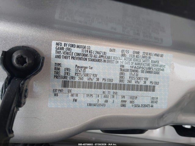 Ford C-max Energi Sel 2015 1FADP5CU8FL122045 Image 9