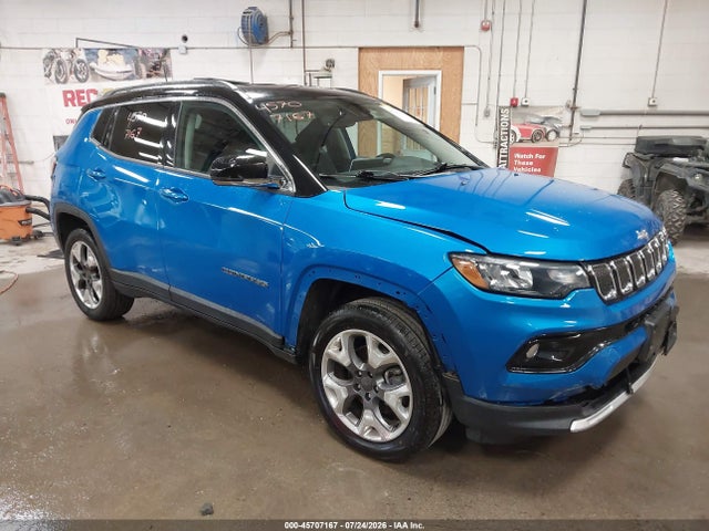 Продаж на аукціоні авто 2022 Jeep Compass Limited 4x4, vin: 3C4NJDCB0NT123458, номер лоту: 45707167