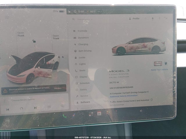 Продаж на аукціоні авто 2024 Tesla Model 3 Long Range Dual Motor All-wheel Drive, vin: 5YJ3E1EB3RF829495, номер лоту: 45707239