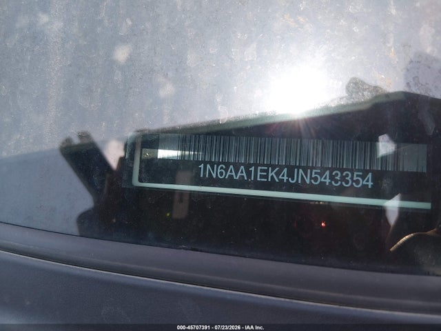 45707391 :رقم المزاد ، 1N6AA1EK4JN543354 vin ، 2018 Nissan Titan Sv مزاد بيع