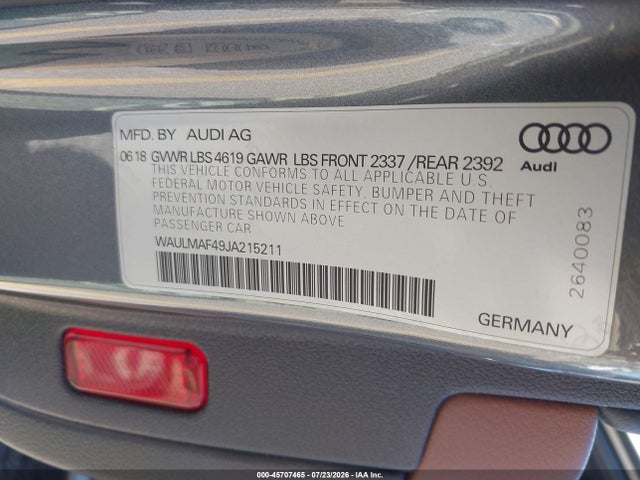 WAULMAF49JA215211 Audi A4 2.0t Tech Ultra Premium/2.0t Ultra Premium