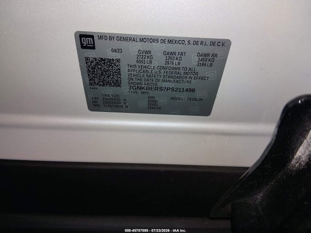 3GNKBERS7PS211498 Chevrolet Blazer Fwd Rs