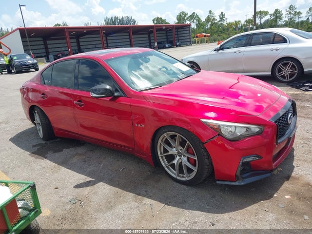 45707633 :رقم المزاد ، JN1FV7AR9JM481588 vin ، 2018 Infiniti Q50 3.0t Red Sport 400 مزاد بيع