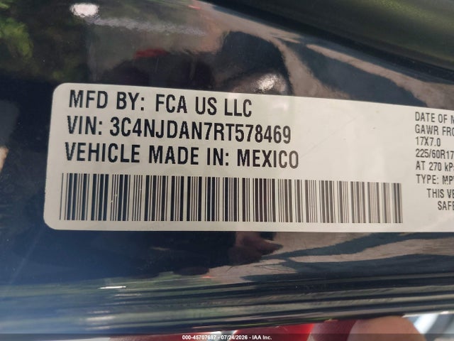 Aukcja sprzedaży 2024 Jeep Compass Sport 4x4, vin: 3C4NJDAN7RT578469, numer aukcji: 45707687