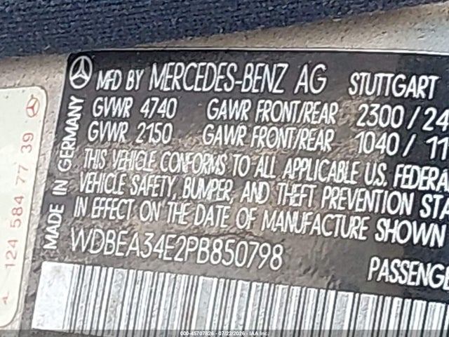 Aukcja sprzedaży 1993 Mercedes-benz 400 E, vin: WDBEA34E2PB850798, numer aukcji: 45707826