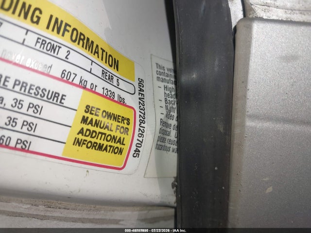 45707990 :رقم المزاد ، 5GAEV23728J267045 vin ، 2008 Buick Enclave Cxl مزاد بيع