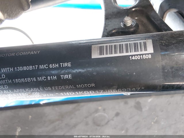 45708024 :رقم المزاد ، 1HD1KGD17JB669347 vin ، 2018 Harley-davidson Fltru مزاد بيع