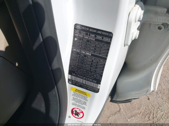 Продажа на аукционе авто 2016 Land Rover Discovery Sport Hse, vin: SALCR2BG8GH585164, номер лота: 45708107