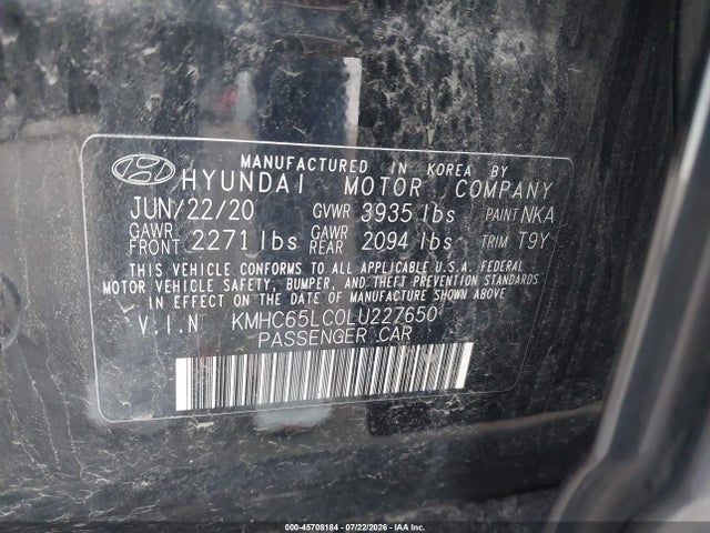 Hyundai Ioniq Hybrid Blue 2020 KMHC65LC0LU227650 Image 9