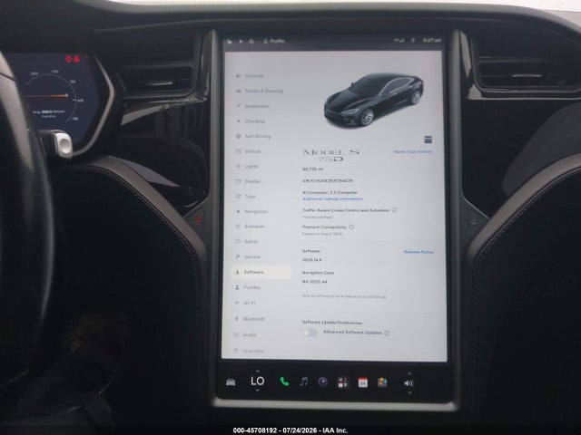 Продажа на аукционе авто 2018 Tesla Model S 100d/75d/p100d, vin: 5YJSA1E28JF294076, номер лота: 45708192