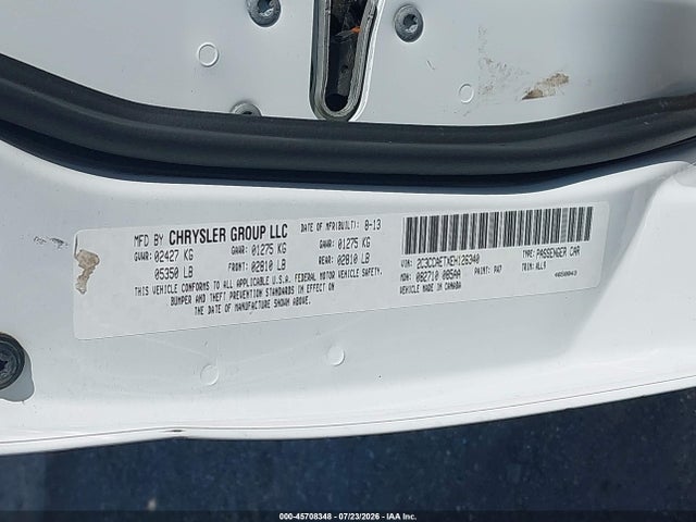 Продаж на аукціоні авто 2014 Chrysler 300c, vin: 2C3CCAETXEH126340, номер лоту: 45708348