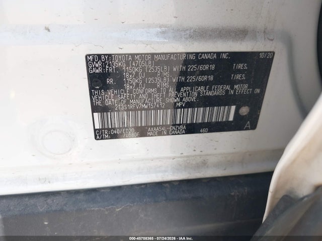 Продажа на аукционе авто 2021 Toyota Rav4 Trd Off-road, vin: 2T3S1RFV7MW157412, номер лота: 45708365