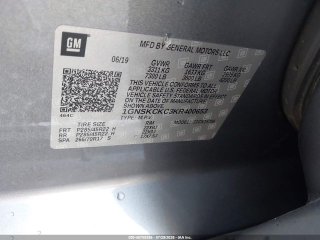 1GNSKCKC3KR400653 Chevrolet Tahoe Premier