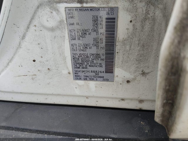 Продаж на аукціоні авто 2015 Nissan Rogue Sv, vin: 5N1AT2MT2FC888264, номер лоту: 45708497