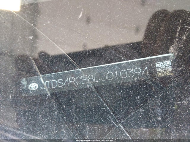 45708766 :رقم المزاد ، JTDS4RCE8LJ010394 vin ، 2020 Toyota Corolla Se مزاد بيع