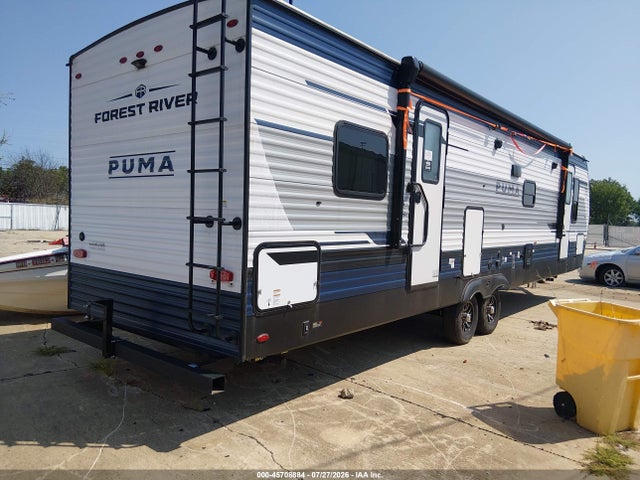 45708884 :رقم المزاد ، 5ZT2PUZB4S4022531 vin ، 2025 Forest River Palomino Puma 337bh Travel Trailer مزاد بيع