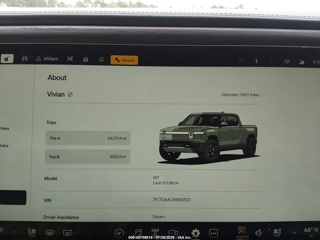 Rivian R1t Launch Edition 2022 7FCTGAAL1NN001122 Image 7