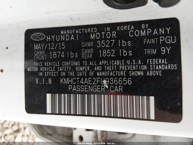 Hyundai ACCENT GLS 2015 KMHCT4AE2FU936656 Image 9