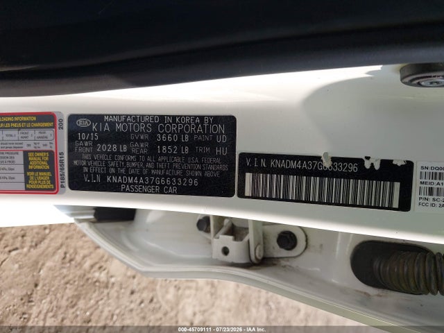 KIA RIO LX 2016 KNADM4A37G6633296 Image 9