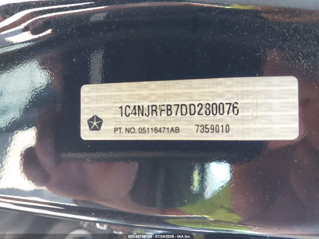 Aukcja sprzedaży 2013 Jeep Patriot Latitude, vin: 1C4NJRFB7DD280076, numer aukcji: 45709146
