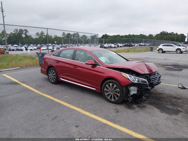 2016 Hyundai Sonata Sport მანქანა იყიდება აუქციონზე, vin: 5NPE34AF2GH281433, აუქციონის ნომერი: 45709527