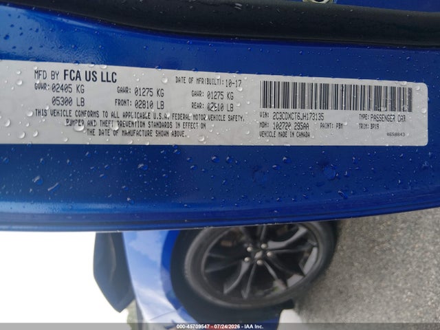 45709547 :رقم المزاد ، 2C3CDXCT6JH173135 vin ، 2018 Dodge Charger R/t Rwd مزاد بيع