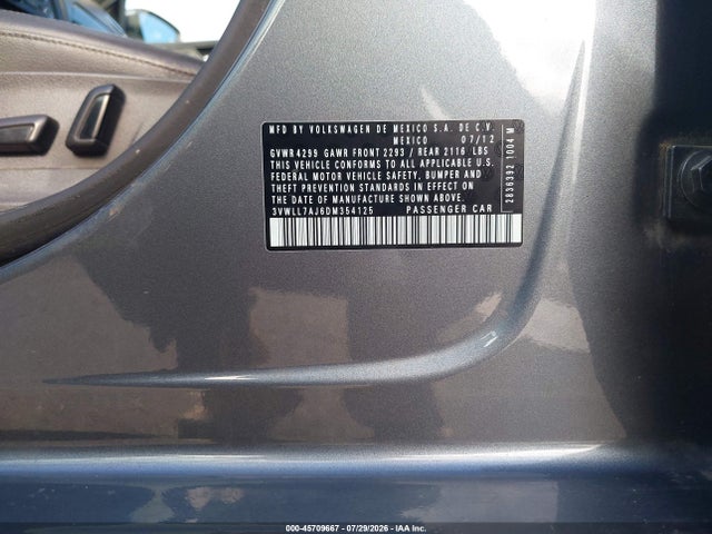 Aukcja sprzedaży 2013 Volkswagen Jetta 2.0l Tdi, vin: 3VWLL7AJ6DM354125, numer aukcji: 45709667