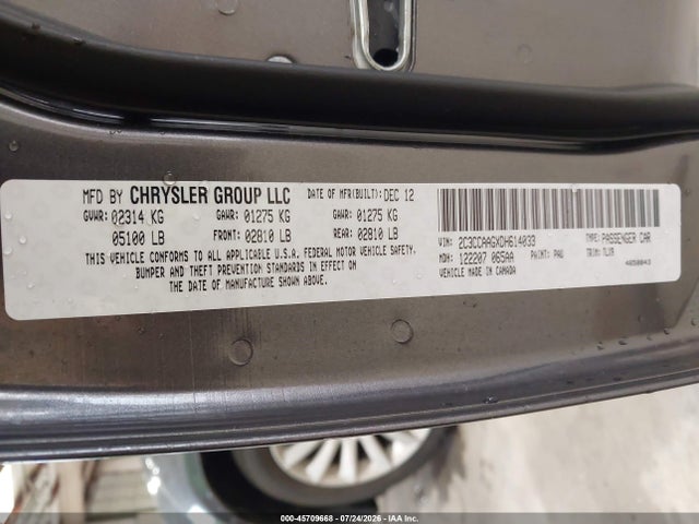 Aukcja sprzedaży 2013 Chrysler 300 Motown, vin: 2C3CCAAGXDH614033, numer aukcji: 45709668