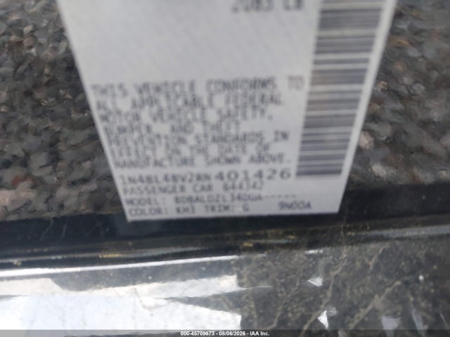 45709673 :رقم المزاد ، 1N4BL4BV2RN401426 vin ، 2024 Nissan Altima S Fwd مزاد بيع