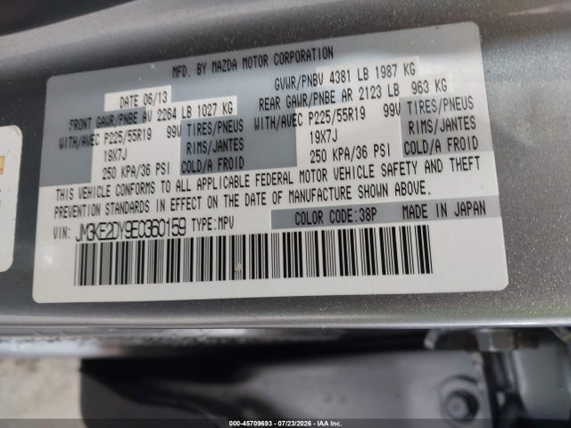 Aukcja sprzedaży 2014 Mazda Cx-5 Grand Touring, vin: JM3KE2DY9E0360159, numer aukcji: 45709693