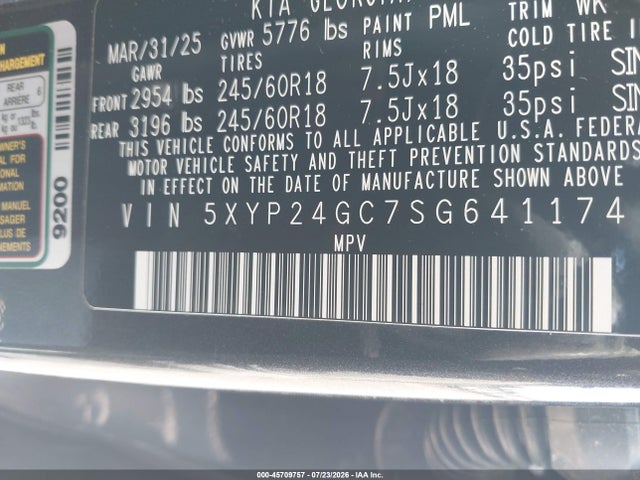 KIA Telluride Lx 2025 5XYP24GC7SG641174 Image 9