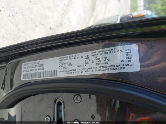 Продаж на аукціоні авто 2023 Ram 2500 Tradesman  4x4 6'4 Box, vin: 3C6UR5CL9PG592280, номер лоту: 45709772