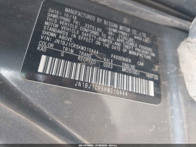JN1BJ1CR5KW310444 Nissan Rogue Sport S