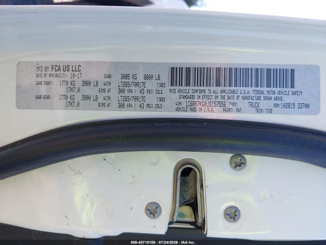 RAM 1500 2018 1C6RR7KG0JS157556 Image 9