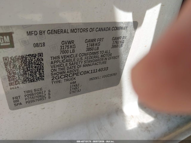 2GCRCPEC0K1114033 Chevrolet Silverado 1500 Ld Lt