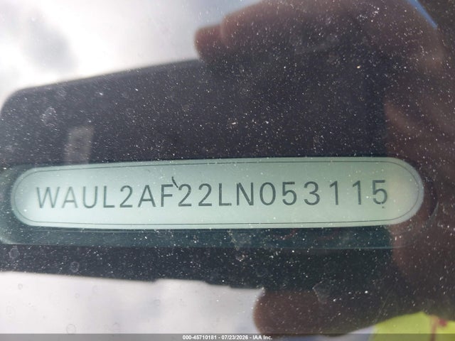 Aukcja sprzedaży 2020 Audi A6 Premium Plus 55 Tfsi Quattro S Tronic, vin: WAUL2AF22LN053115, numer aukcji: 45710181