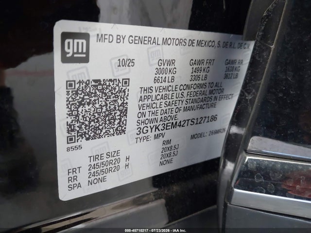 3GYK3EM42TS127186 Cadillac Optiq Sport