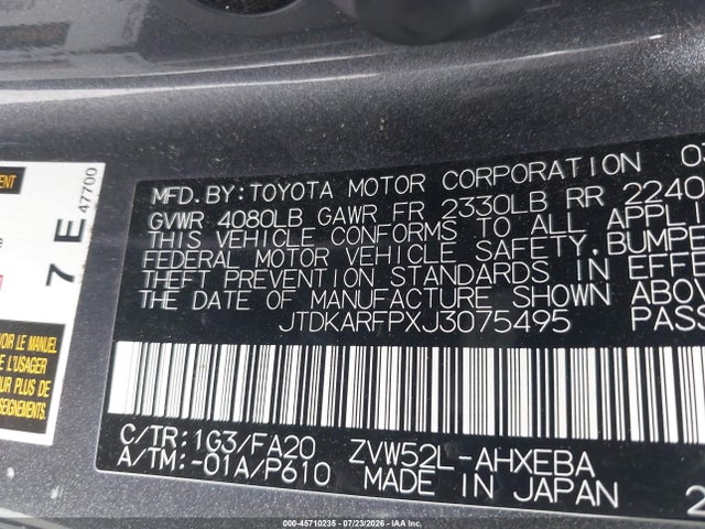 Toyota Prius Prime Plus 2018 JTDKARFPXJ3075495 Image 9
