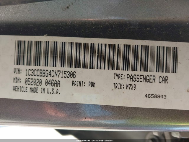 Aukcja sprzedaży 2013 Chrysler 200 Touring, vin: 1C3CCBBG4DN715306, numer aukcji: 45710291