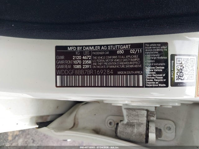 Продаж на аукціоні авто 2011 Mercedes-benz C 300 Sport 4matic, vin: WDDGF8BB7BR169284, номер лоту: 45710303