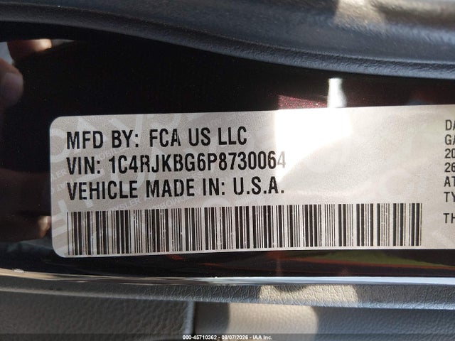 2023 Jeep Grand Cherokee L Limited 4x4 მანქანა იყიდება აუქციონზე, vin: 1C4RJKBG6P8730064, აუქციონის ნომერი: 45710362