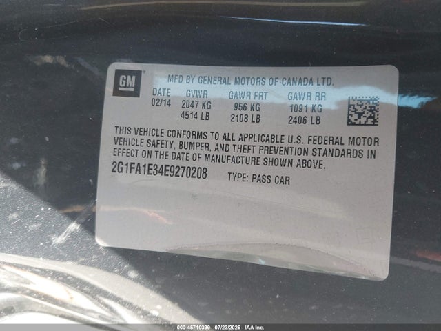 2G1FA1E34E9270208 Chevrolet Camaro 2ls