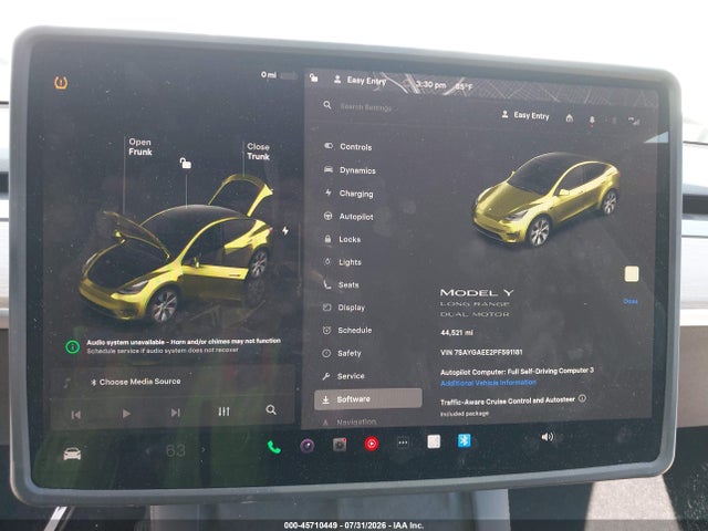 7SAYGAEE2PF591181 Tesla Model Y Awd/long Range Dual Motor All-wheel Drive